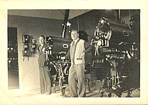 The projection room at the Audion Theatre